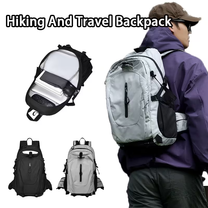 Premium Herren Wanderrucksack | Große Kapazität, Leichtes Nylon & Multi-Taschen für Outdoor & Camping