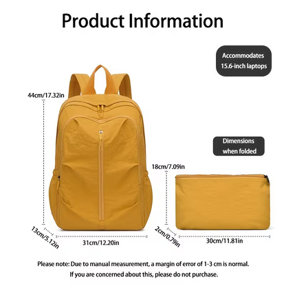 Premium Herren Oxford Rucksack 15,6 Zoll Schwarz | Leicht & Minimalistisch für Büro, Pendeln & Reise