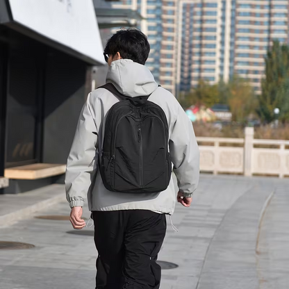 Premium Herren Oxford Rucksack 15,6 Zoll Schwarz | Leicht & Minimalistisch für Büro, Pendeln & Reise