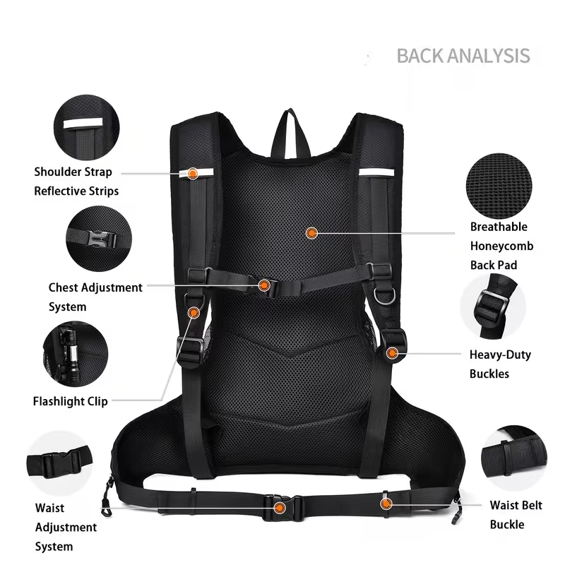 Minimalistischer Outdoor Sport & Wanderrucksack | Leicht, Großes Volumen & Trinksystem-kompatibel