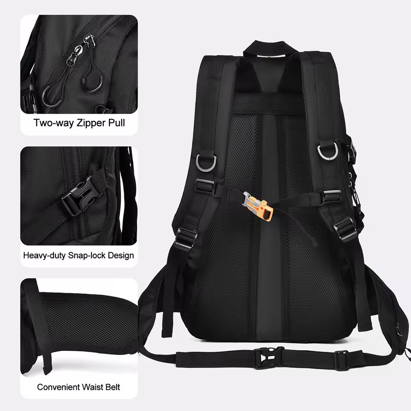 Premium Herren Wanderrucksack | Große Kapazität, Leichtes Nylon & Multi-Taschen für Outdoor & Camping