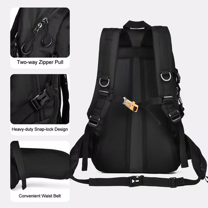 Premium Herren Wanderrucksack | Große Kapazität, Leichtes Nylon & Multi-Taschen für Outdoor & Camping